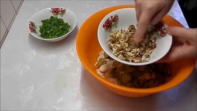Салат с куриной грудкой и фасолью / Салат БЕЗ МАЙОНЕЗА смотреть онлайн
