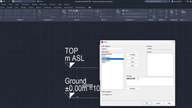 #autocad _7 Blocks | Dynamic Elevation Marker | Insert field no LISP - FULL смотреть онлайн