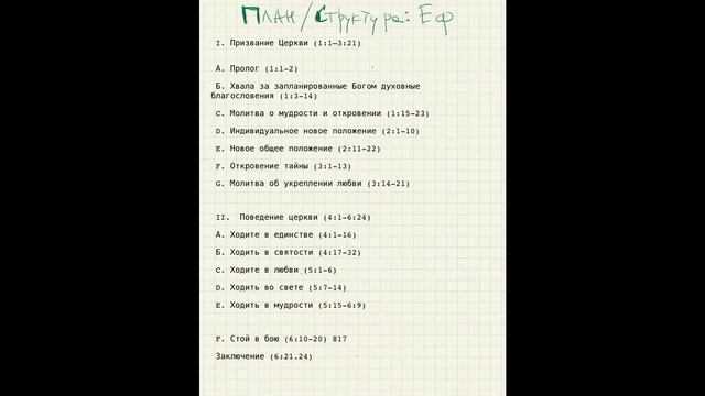 Церковный разбор, послание к Ефесянам. Введение. смотреть онлайн