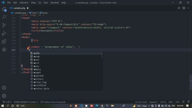 How to Create a Variable in PHP Class 4 смотреть онлайн