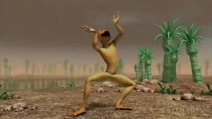 жёлтая лягушка танцует