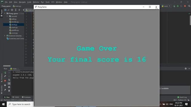 Single Player Pong Game | Python Code | Python Project смотреть онлайн