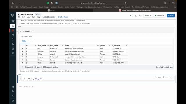 22. Drop Columns In A Dataframe | Using PySpark смотреть онлайн