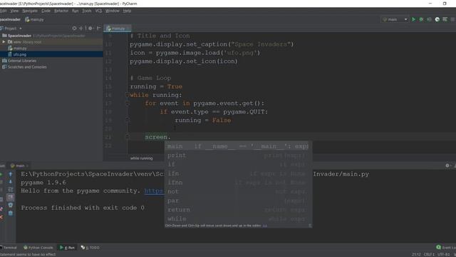Pygame Tutorial - 3 - Changing the Title, Logo and Background color смотреть онлайн