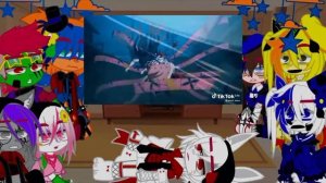 FNAF security breach react to nezuko and tanjiro Kamado manga spoilers