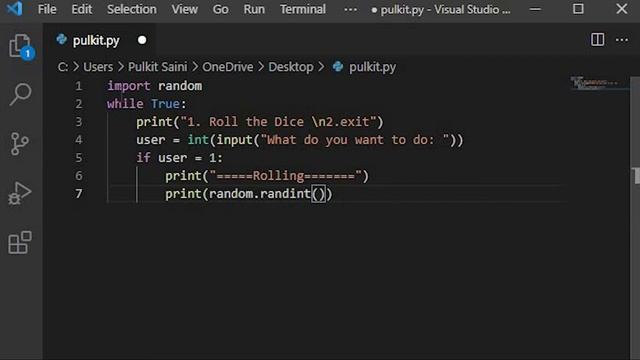 CREATE YOUR OWN DICE USING PYTHON | PULKIT.PY смотреть онлайн