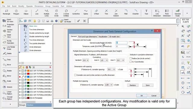 SolidFace Tutorial - Drawing - Group Management смотреть онлайн