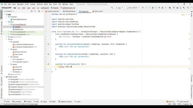 Grid layout RecyclerView in Android Studio | Kotlin | смотреть онлайн