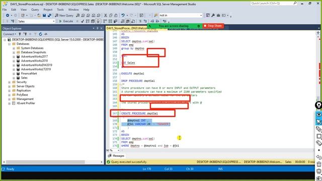 Stored Procedure & Function Creation in SQL Server смотреть онлайн