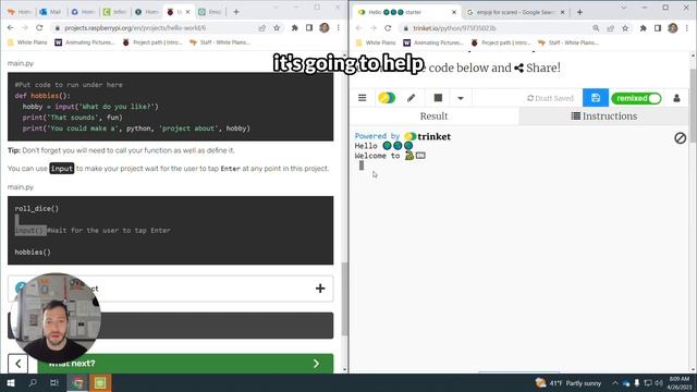 Hello World Tutorial [Part 3] Python Project - (Raspberry Pi Python Pathway) смотреть онлайн