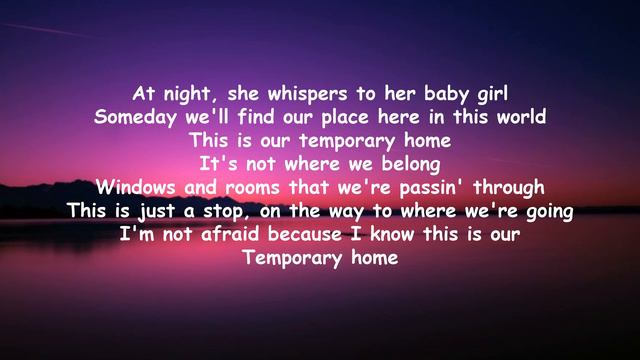 Temporary Home by Carrie Underwood (Lyrics) смотреть онлайн