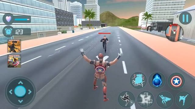 Flying Captain Superhero Robot Flying City Battle - Android GamePlay смотреть онлайн