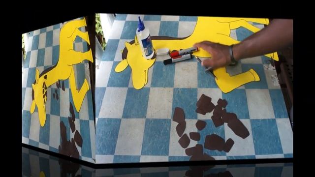 jirafa animada hecha con cartulina y marcadores (creando mi propia selva parte 1) смотреть онлайн