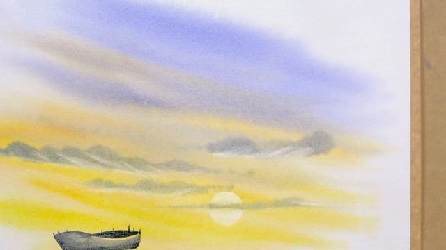 Paint A Sunset With Boat - Free Watercolour Lesson From Matthew Palmer смотреть онлайн