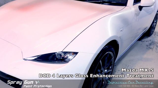 Mazda MX 5 Crystal White Definitive Sydney Spray Gun 4 Layers Paint Protection Gloss Enhancement Tr смотреть онлайн