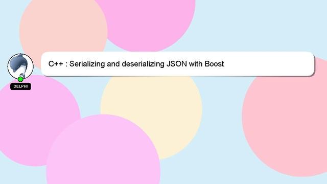 C++ : Serializing and deserializing JSON with Boost смотреть онлайн