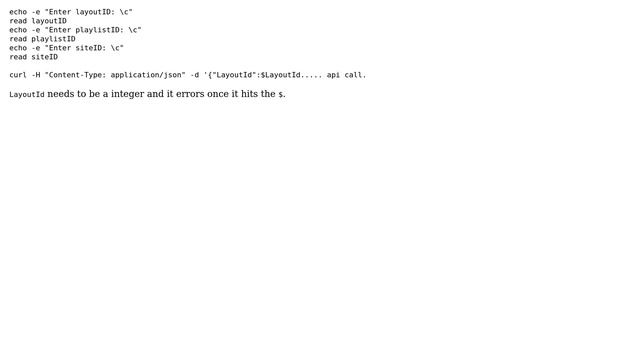 Unix & Linux: Trying to request a variable before running a curl and read back as integer смотреть онлайн