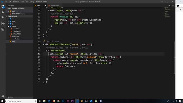 PWA Tutorial for Beginners #19 - Offline Fallback Page смотреть онлайн