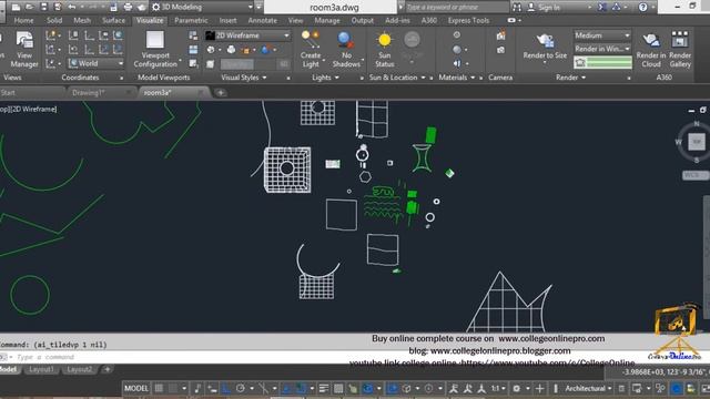 AutoCAD Model View ports | AutoCAD visual styles Lecture 42 смотреть онлайн
