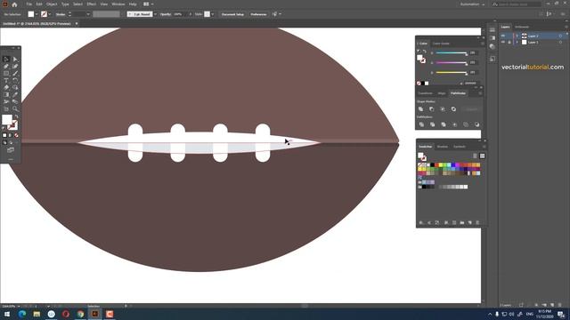 American Football ball tutorial in Adobe Illustrator 2020 смотреть онлайн