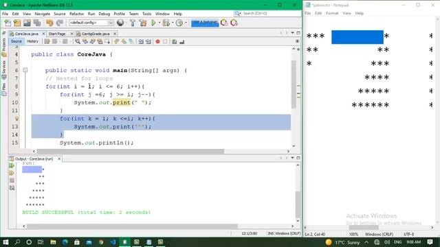 Basic-Java Nested loops Start petern #016 смотреть онлайн