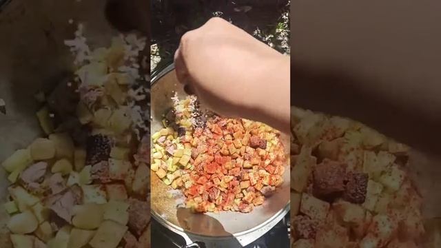 овощное рагу в казане смотреть онлайн