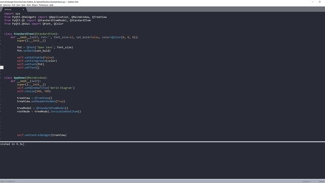 PyQt5 Tutorial | Display Hierarchical Data With QTreeView Widget