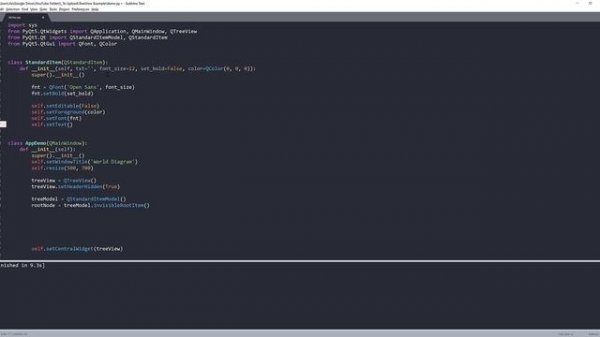 PyQt5 Tutorial | Display hierarchical data with QTreeView widget