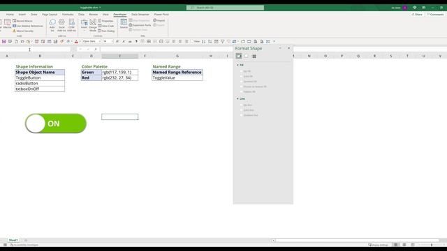 How to create a toggle button in Excel смотреть онлайн