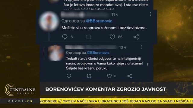 Borenovićev Komentar Zgrozio Javnost