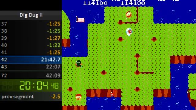 Dig Dug II (NES) Speedrun in 39:53 смотреть онлайн