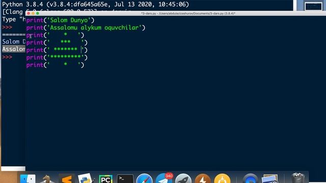 Python dasturlash Tili - #3-Dars. Python kodlari va Python qandey ishlaydi. смотреть онлайн
