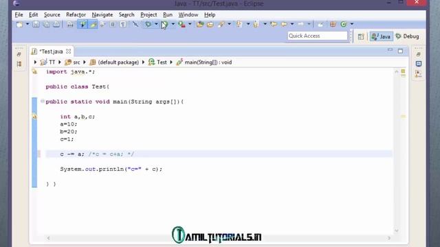 Java Tutorial in Tamil 15 Assignment Operator смотреть онлайн