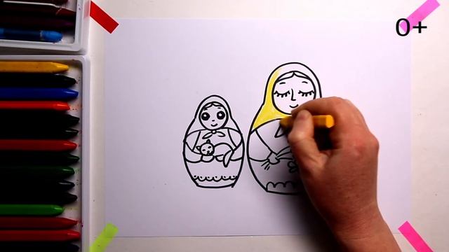 #МАТРЕШКА #какнарисовать Уроки Рисования Для Детей #howtodraw #MATRYOSHKA  #drawforchildren