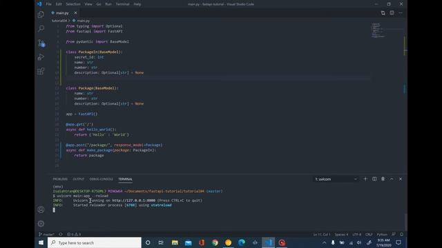 FastAPI Series | Tutorial 04 (Response Model) смотреть онлайн