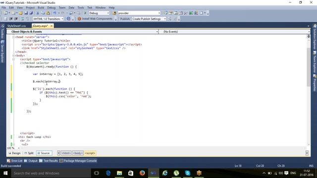 Part 13 Jquery Tutorials method each loop vs $each смотреть онлайн