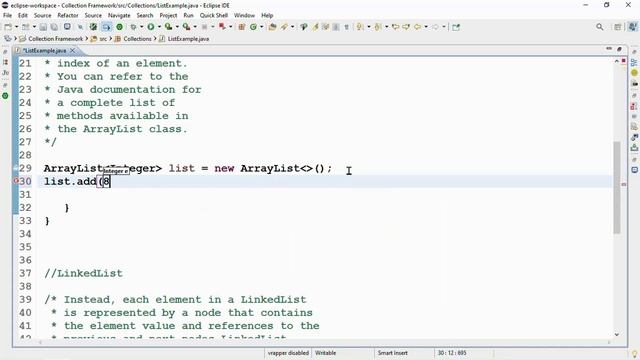 ArrayList Collection Framework Java смотреть онлайн
