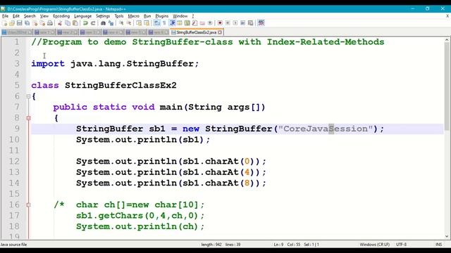 StringBuffer class with Index Related Methods #280 || Strings in Java || Mutable Strings|| java.lan смотреть онлайн