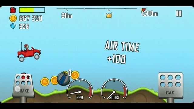 Hill climb racing - Gameplay Walkthrough - part 2 - Jeep 50 % upgrade 2023 ( iOS, Android ) смотреть онлайн