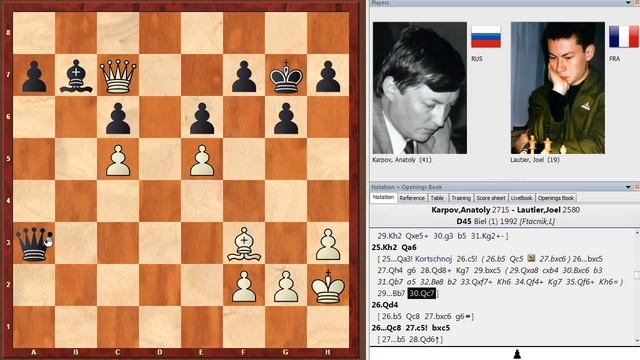 Шахматы. Карпов - Лотье: реализация перевеса "хорошего" слона над "плохим" смотреть онлайн