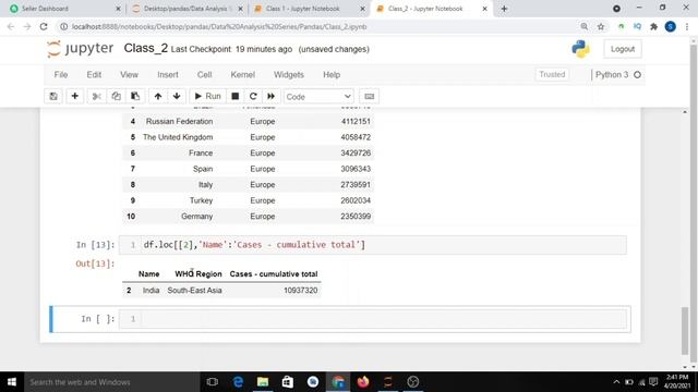 Python Pandas Tutorial Class 2 Urdu / Hindi | Indexing Slicing, Set ,Reset and Use Indexes смотреть онлайн
