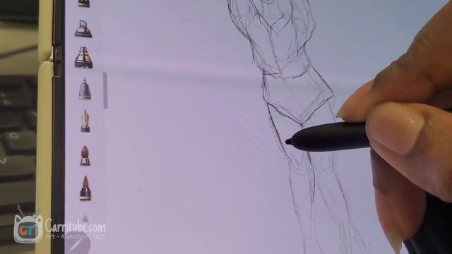 ✏️Sketching gesture drawing on Samsung Z Fold 3 ? using Autodesk Sketchbook? смотреть онлайн