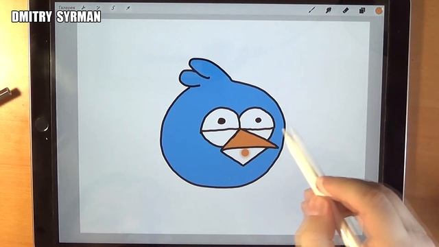 How to draw Angry Birds, Blue, Как нарисовать Энгри Бёрдс смотреть онлайн