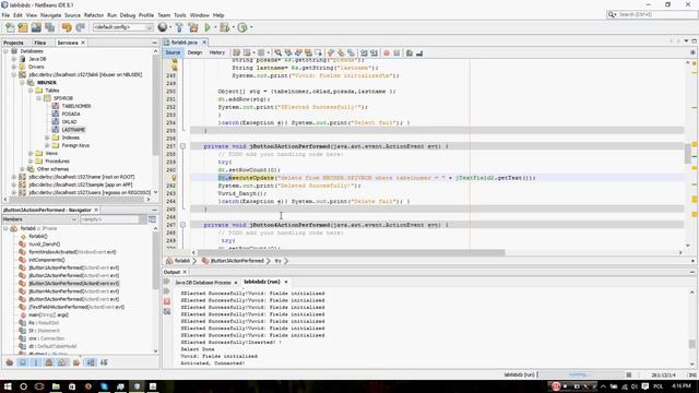 11 Як видалити дані delete в JavaDB в NetBeans 8 1 смотреть онлайн