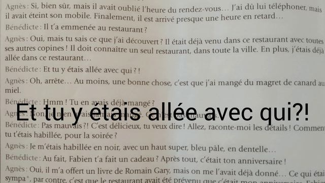 Французский язык. Чтение и перевод интересного диалога двух подруг. смотреть онлайн