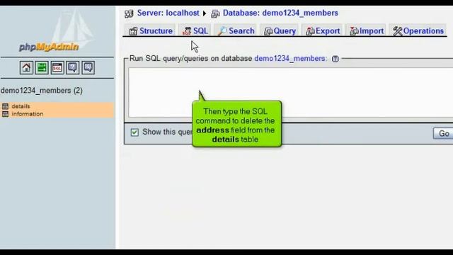 Running SQL Query on databases with phpMyAdmin смотреть онлайн