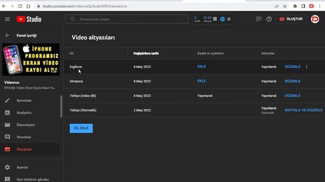Youtube [OTOMATİK ALTYAZI] Nasıl Eklenir Başlık ve Açıklama Dilini Başka Dile Çevirme смотреть онлайн