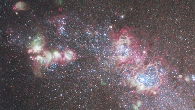 Телескоп HUBBLE карликовая галактика NGC 4214