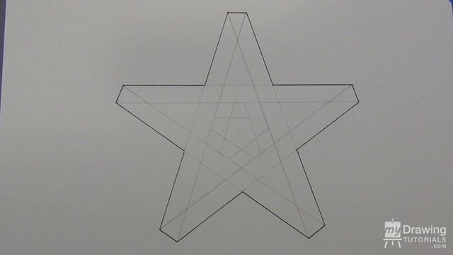 How To Draw An Impossible Star Step By Step - 3D Star - Impossible Shapes