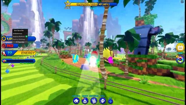 Roblox Sonic Speed Simulator Script - 1st Anniversary Event (Free Character) смотреть онлайн